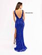 Primavera Couture 3953 Side Slit Low V-Back Dress