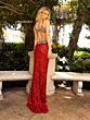 Primavera Couture 3955 Beaded Sleeveless Cutout Back Dress
