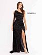 Primavera Couture 3956 Asymmetric Neck Shoulder Streamer Dress