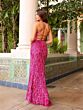 Primavera Couture 3959 High Slit Beaded Lace-Up Back Dress