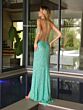 Primavera Couture 3959 High Slit Beaded Lace-Up Back Dress