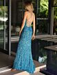 Primavera Couture 3959 High Slit Beaded Lace-Up Back Dress