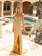 Primavera Couture 3964 Strappy Back Fitted Sequin Dress