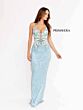 Primavera Couture 3966 Back Slit Spaghetti Strap Butterfly Dress