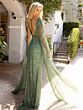 Primavera Couture 3971 Backless Shoulder Streamer Dress