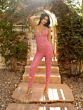 Primavera Couture 3973 Removable Overskirt V-Neck Jumpsuit