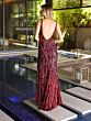 Primavera Couture 4103 Low Back Beaded High Slit Dress