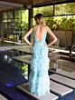 Primavera Couture 4106 Sleeveless Tiered Ruffle Skirt Dress