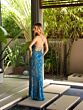 Primavera Couture 4111 Lace-Up Back Beaded Fringe Dress