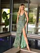 Primavera Couture 4117 Sleeveless High Slit Beaded Dress