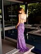 Primavera Couture 4126 Beaded Cutout Asymmetric Neck Dress