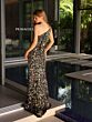 Primavera Couture 4131 One-Shoulder Beaded Side Cutout Dress