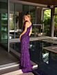 Primavera Couture 4133 Asymmetric Neck Sleeveless Beaded Dress