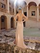 Primavera Couture 4145 Cross Back High Slit Fringe Dress