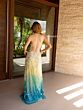 Primavera Couture 4146 High Slit A-Line Ombre Dress