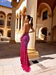 Primavera Couture 4150 Beaded V-Neck Low Back Dress