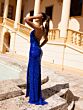 Primavera Couture 4151 V-Neck High Slit Embellished Dress