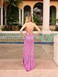 Primavera Couture 4162 Lace-Up Back Spaghetti Strap Beaded Dress