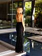 Primavera Couture 4162 Lace-Up Back Spaghetti Strap Beaded Dress