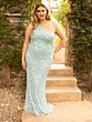 Primavera Couture 14002 Asymmetric Neck Beaded Dress