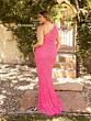 Primavera Couture 14002 Asymmetric Neck Beaded Dress