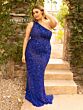 Primavera Couture 14002 Asymmetric Neck Beaded Dress