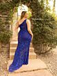 Primavera Couture 14002 Asymmetric Neck Beaded Dress