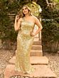 Primavera Couture 14004 Sleeveless One-Shoulder Sequin Dress