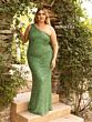 Primavera Couture 14004 Sleeveless One-Shoulder Sequin Dress