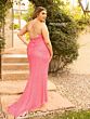 Primavera Couture 14007 High Slit Spaghetti Straps Sequin Dress