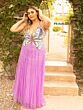 Primavera Couture 14011 Cross Back Butterfly Top Dress