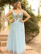 Primavera Couture 14011 Cross Back Butterfly Top Dress