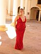 Primavera Couture 14044 Lace-Up Back Beaded Dress