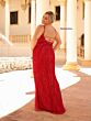 Primavera Couture 14044 Lace-Up Back Beaded Dress