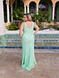Primavera Couture 14048 V-Neck Beaded Sleeveless Dress