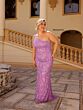 Primavera Couture 14049 Beaded One-Shoulder Dress