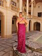 Primavera Couture 14051 Cross Back Beaded V-Neck Dress
