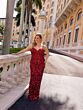 Primavera Couture 14054 Lace-Up Back Sweetheart Neck Dress