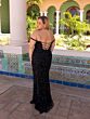 Primavera Couture 14054 Lace-Up Back Sweetheart Neck Dress