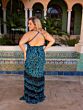 Primavera Couture 14055 Tiered Ruffle Hem Beaded Dress