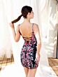 Primavera Couture 4402 Floral Beadwork Lace-Up Back Dress