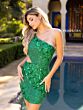 Primavera Couture 3504 Cutout Waist One Shoulder Dress