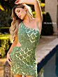 Primavera Couture 3504 Cutout Waist One Shoulder Dress