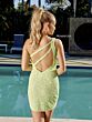 Primavera Couture 3573 Strappy Back One Shoulder Dress