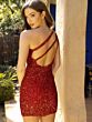 Primavera Couture 3573 Strappy Back One Shoulder Dress