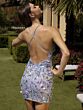 Primavera Couture 3801 Butterfly Beadwork V-Neck Dress