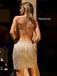 Primavera Couture 3809 Criss Cross Back Geometric Dress