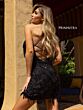 Primavera Couture 3812 Lace-Up Back Fringe Dress