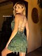 Primavera Couture 3812 Lace-Up Back Fringe Dress