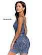 Primavera Couture 3818 Open V-Back Fringe Dress